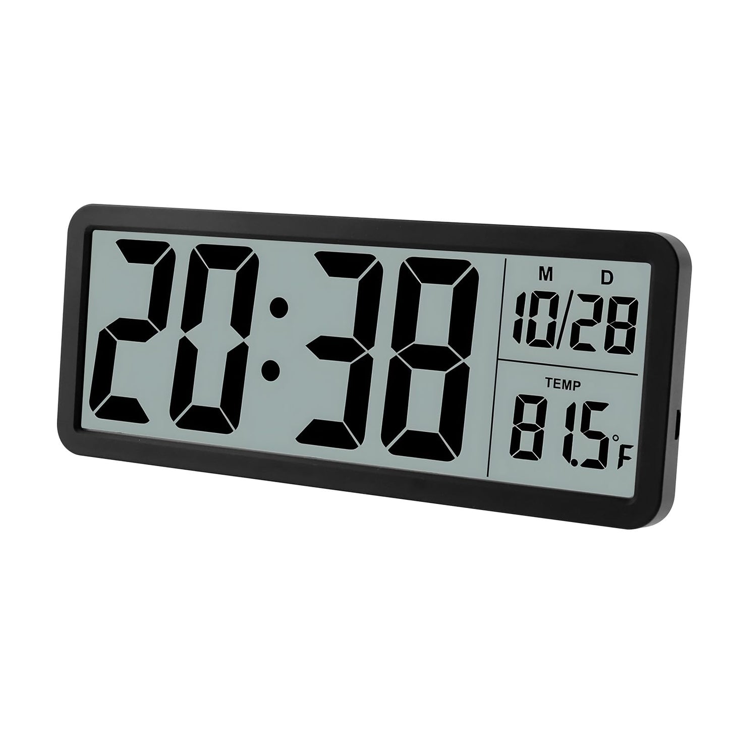 RdjEokf Digital Wall Clock with Large LED Temperature Display Size 20.2 x DEMO