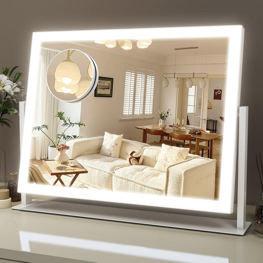 Telfun Lighted Makeup Mirror with 10X Magnification Vanity Lights White DEMO