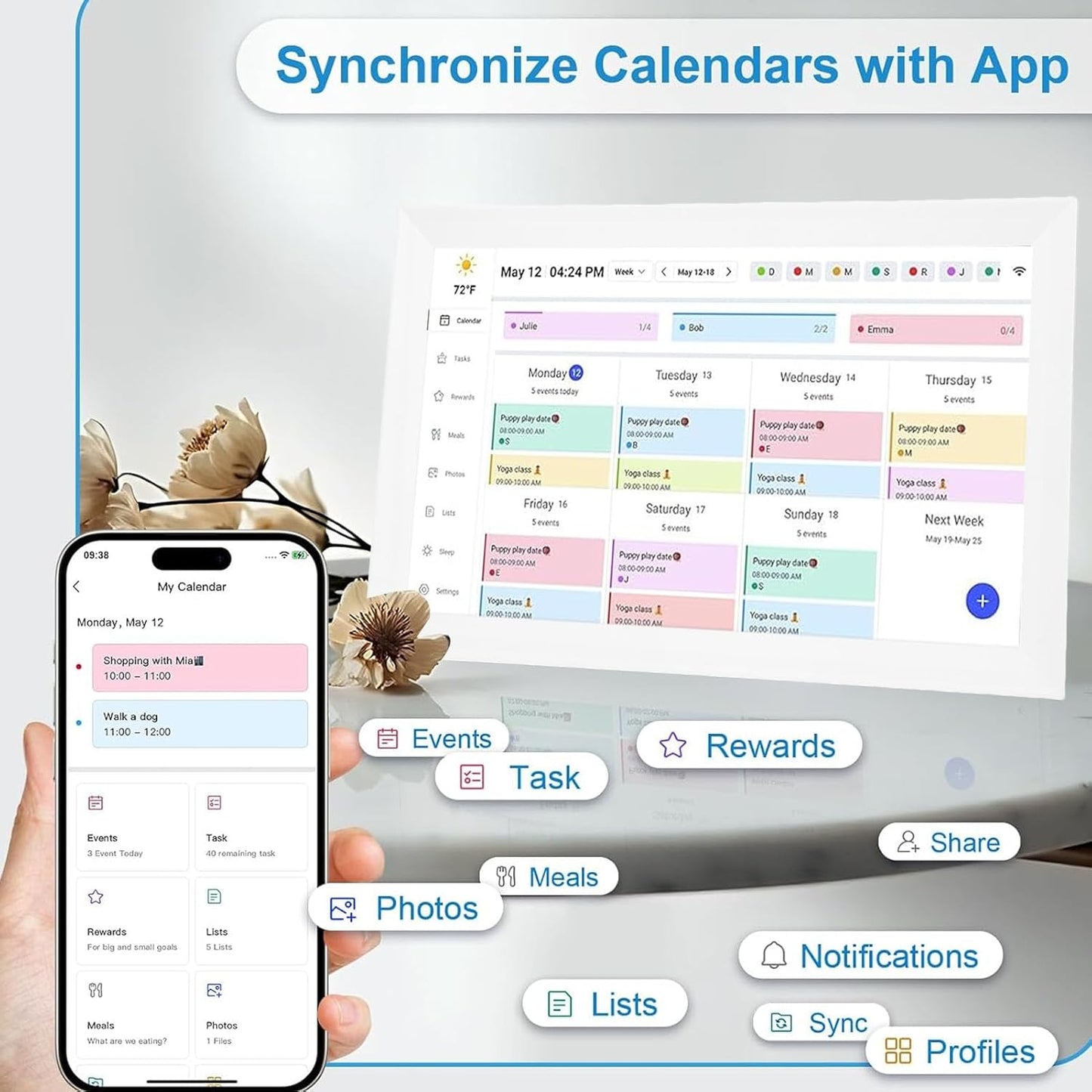 Generic Wall Planner Electronic Calendar Chore Chart Organizer for Home DEMO