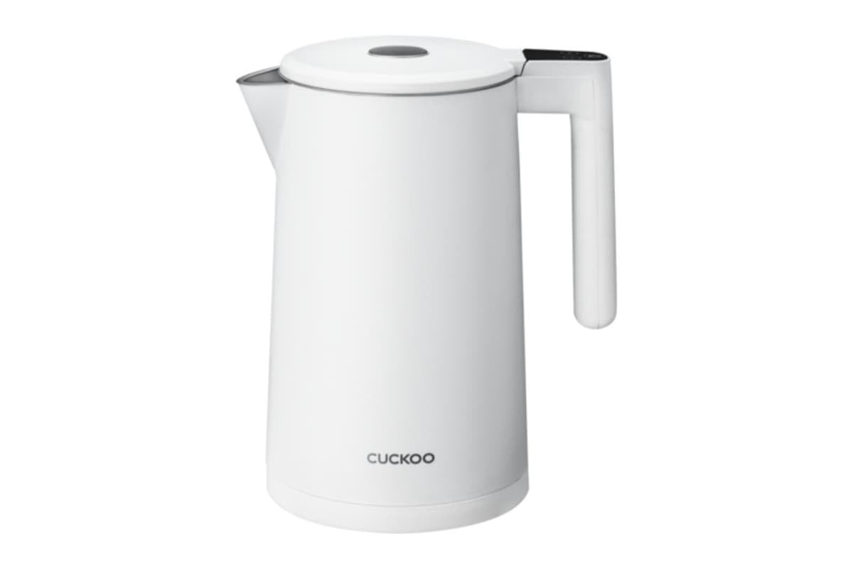 CUCKOO Electric Kettle with Simple Touch Temperature Control, White, 1.0L DEMO