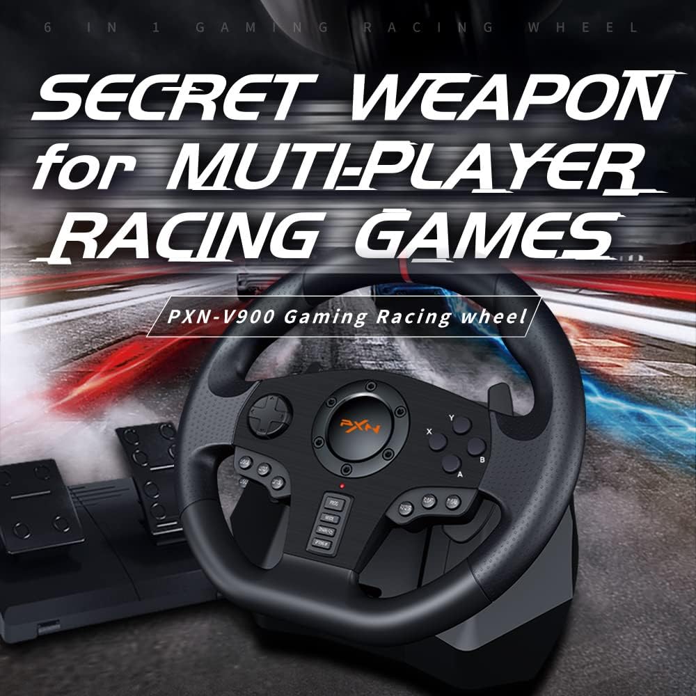 PXN V900 PC Racing Wheel Universal USB Car Sim 270/900 Degree Steering DEMO