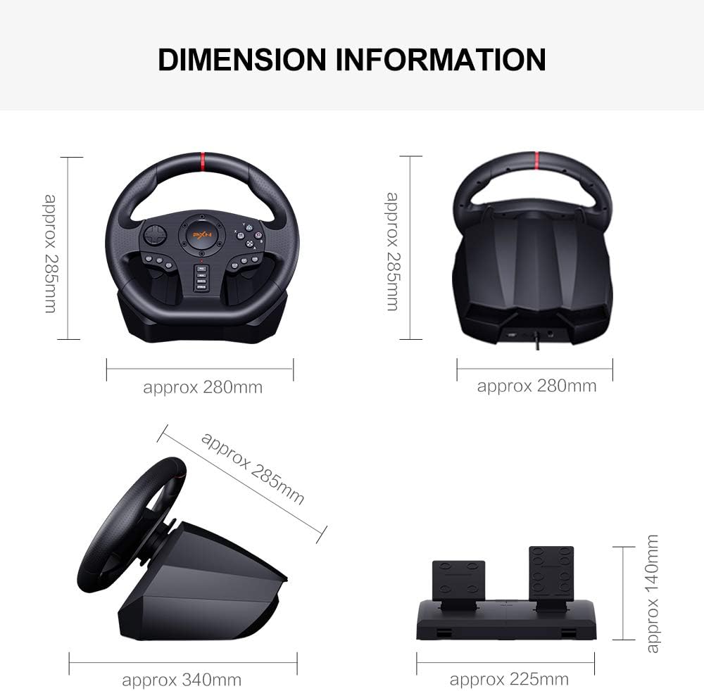 PXN V900 PC Racing Wheel Universal USB Car Sim 270/900 Degree Steering DEMO