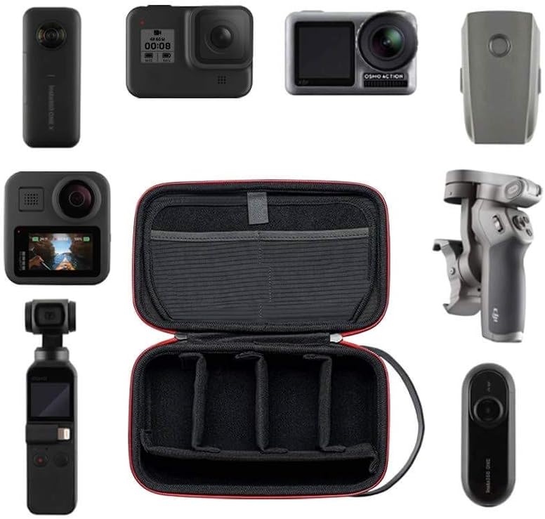 TELESIN Portable Waterproof Carrying Case Adjustable Space Camera Size 240 NEW
