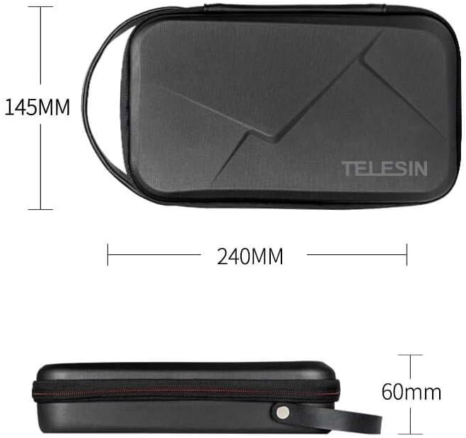 TELESIN Portable Waterproof Carrying Case Adjustable Space Camera Size 240 NEW