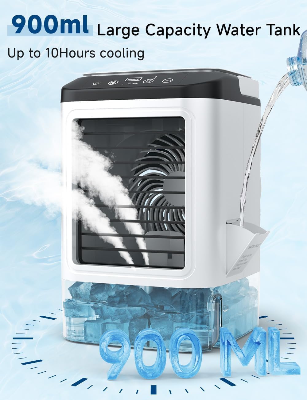 COOLECH Portable Mobile Air Conditioner 3 Speeds 2 Spray Modes Boosting DEMO