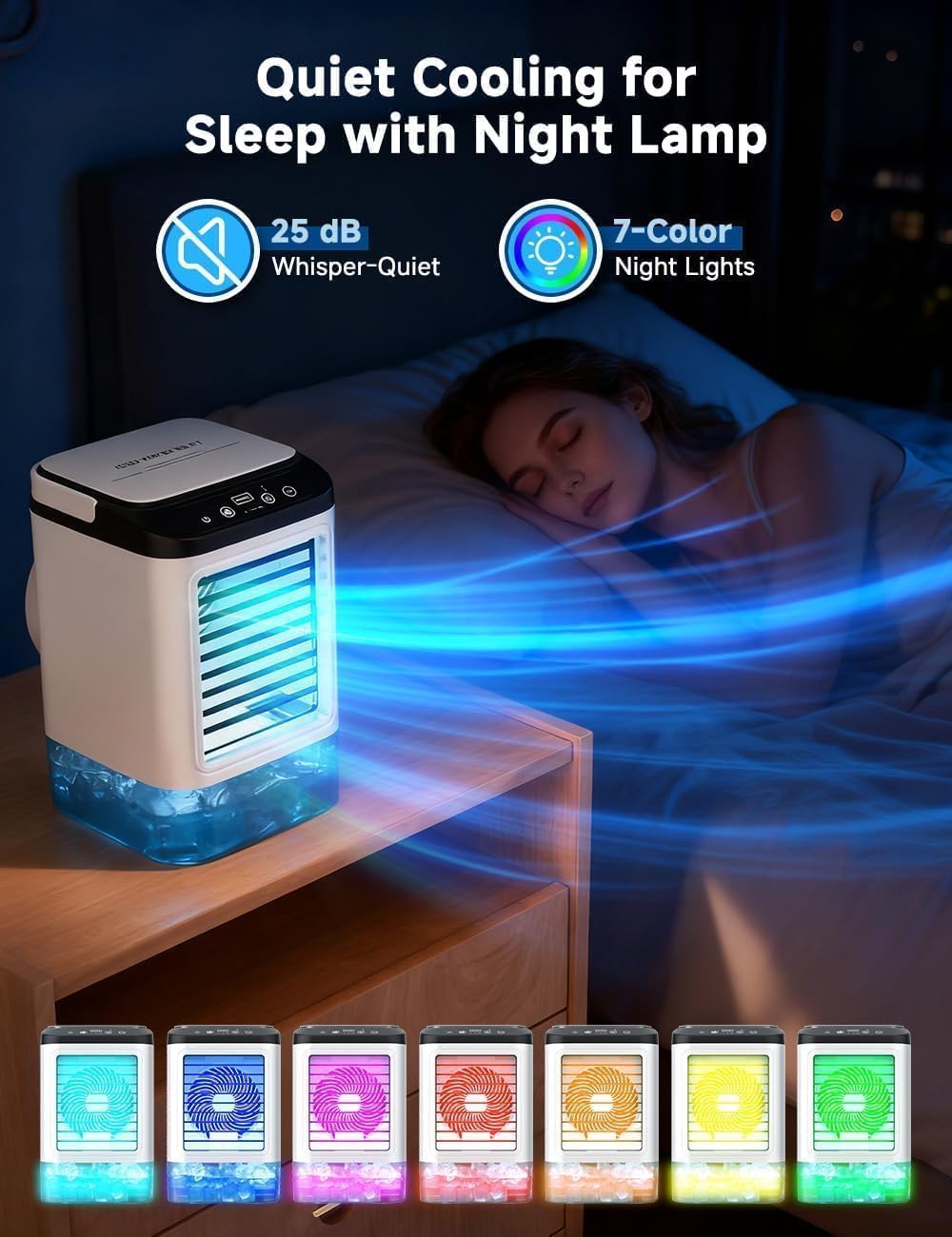 COOLECH Portable Mobile Air Conditioner 3 Speeds 2 Spray Modes Boosting DEMO