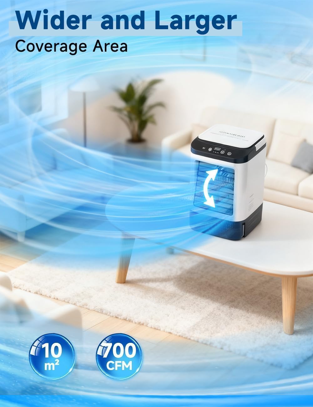 COOLECH Portable Mobile Air Conditioner 3 Speeds 2 Spray Modes Boosting DEMO