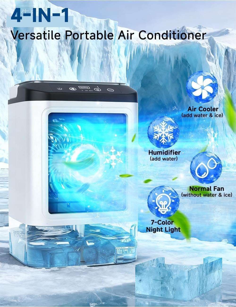COOLECH Portable Mobile Air Conditioner 3 Speeds 2 Spray Modes Boosting DEMO
