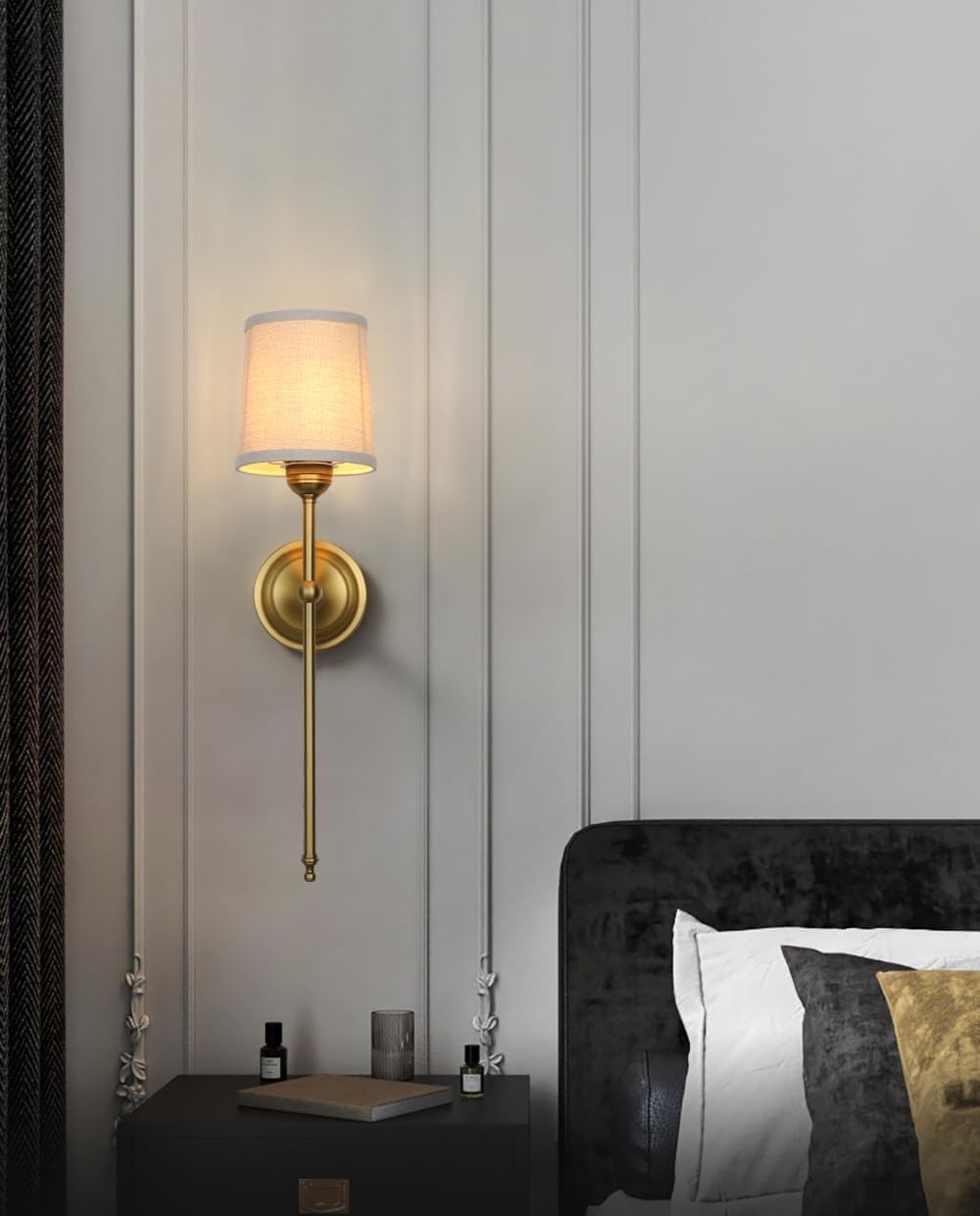 Buyee Rustic Vintage Linen Wall Sconce Lighting Indoor Fixture Decor DEMO