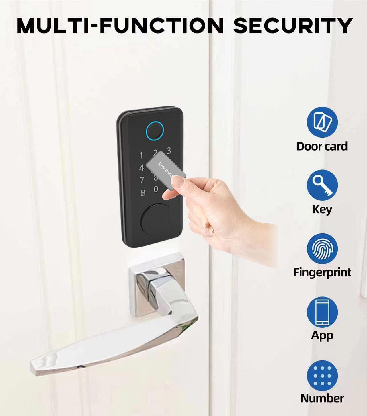 TEKXDD 6-in-1 Touch Bluetooth Fingerprint Electronic Combination Padlock DEMO