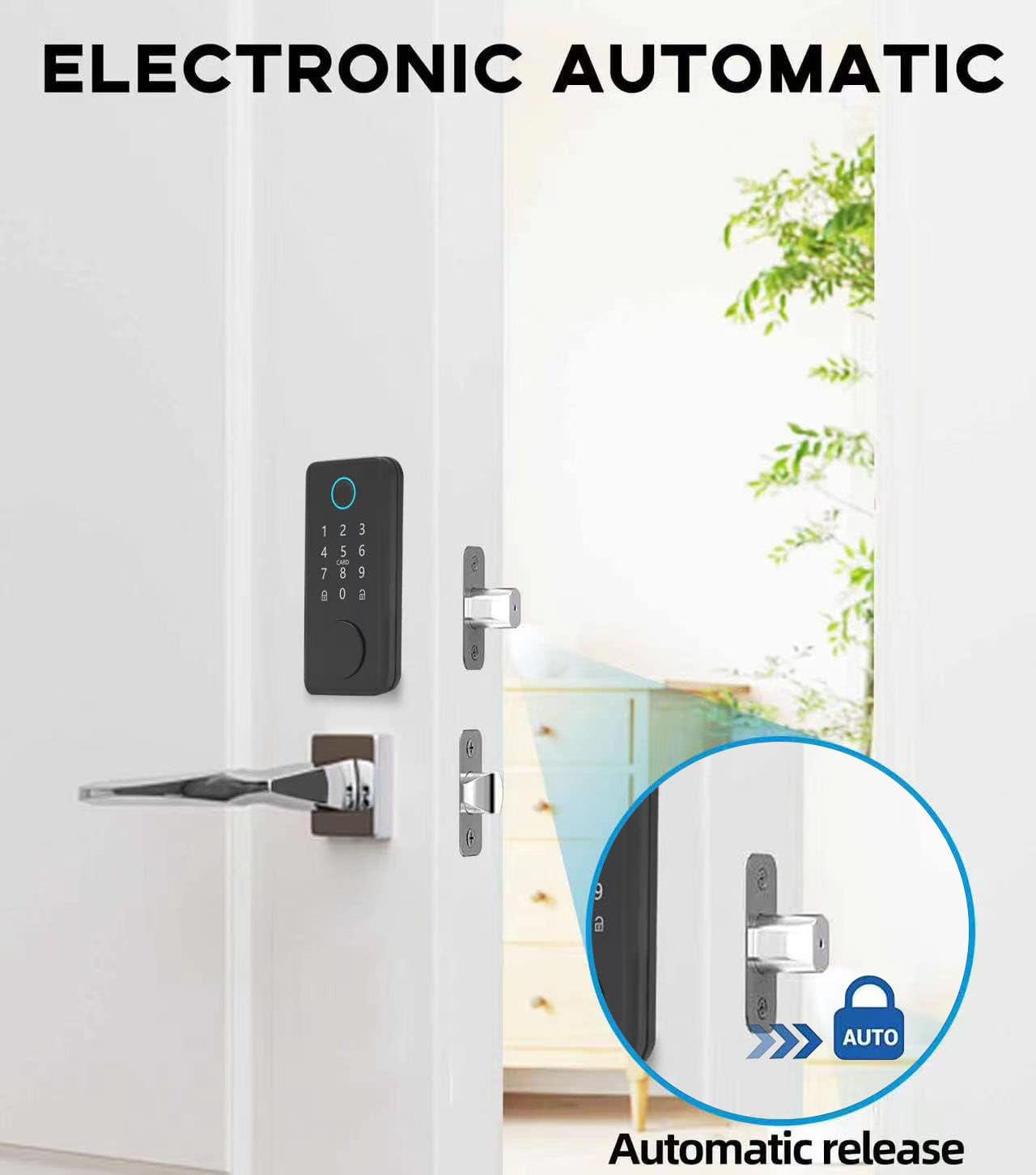 TEKXDD 6-in-1 Touch Bluetooth Fingerprint Electronic Combination Padlock DEMO