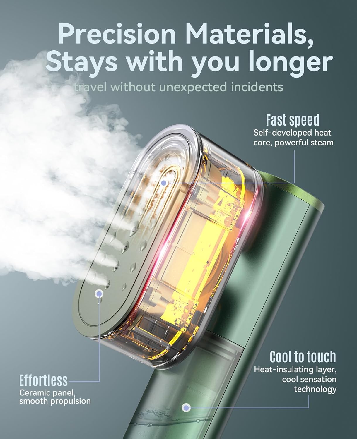 Jack & Rose Portable Garment Steamer and Iron 2-in-1 | Green Clothing Care DEMO