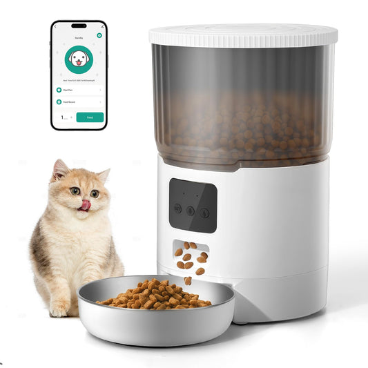 Mukkela 4L Timed Automatic Cat Dry Food Dispenser with Voice Recording DEMO