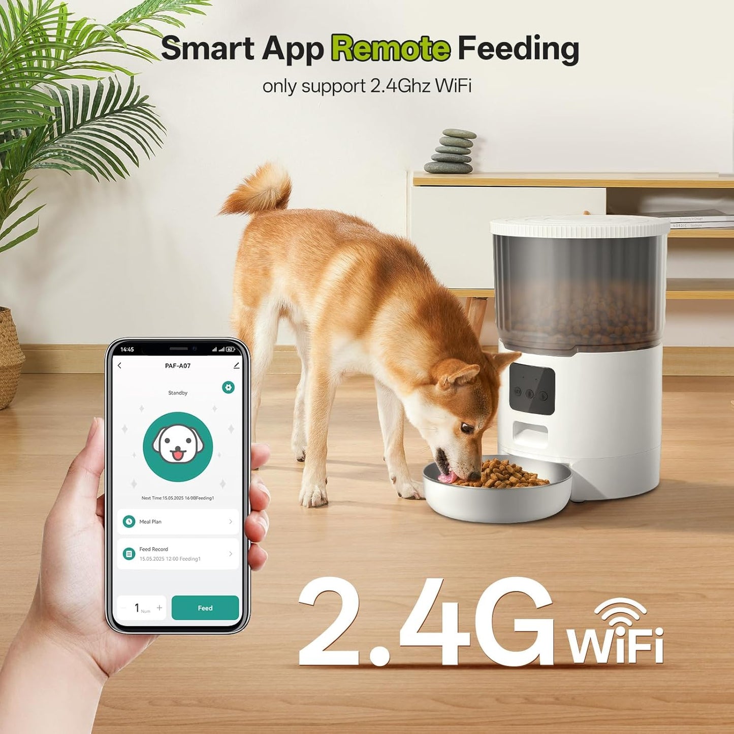 Mukkela 4L Timed Automatic Cat Dry Food Dispenser with Voice Recording DEMO