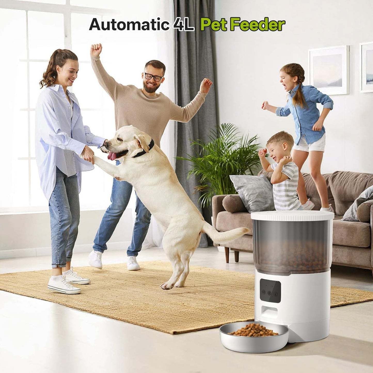 Mukkela 4L Timed Automatic Cat Dry Food Dispenser with Voice Recording DEMO