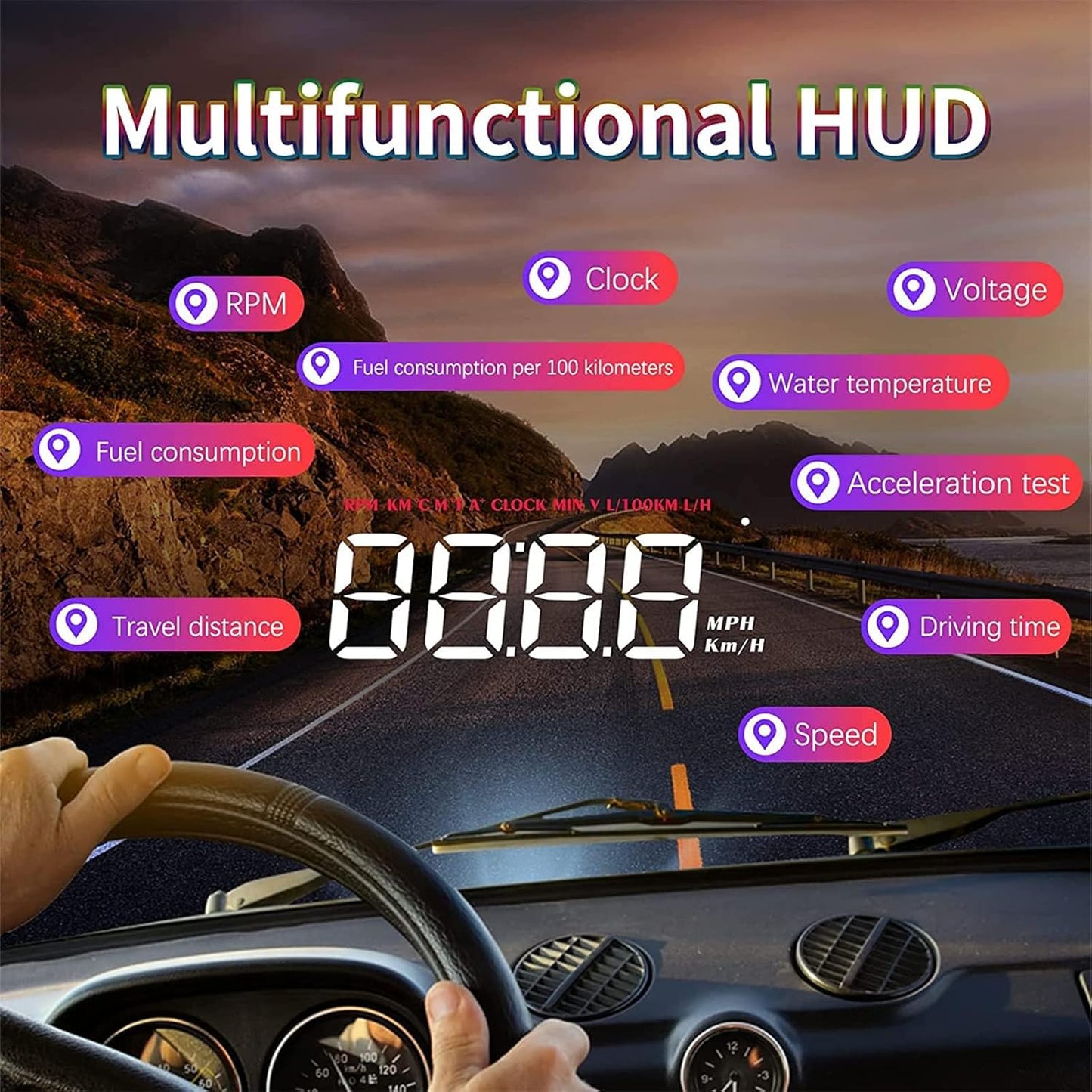 WOOYOOTE Head Up Display Windshield Projector Upgrade Accessories Black DEMO
