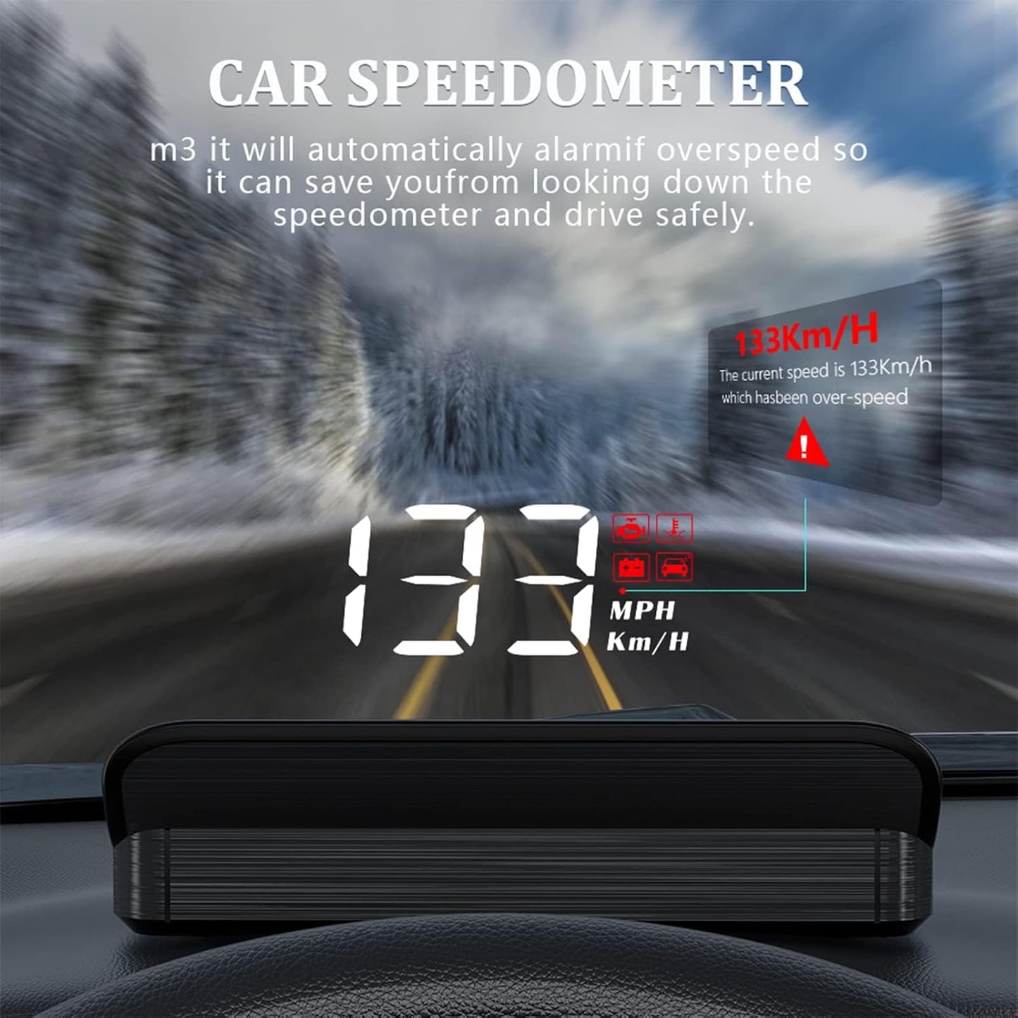 WOOYOOTE Head Up Display Windshield Projector Upgrade Accessories Black DEMO