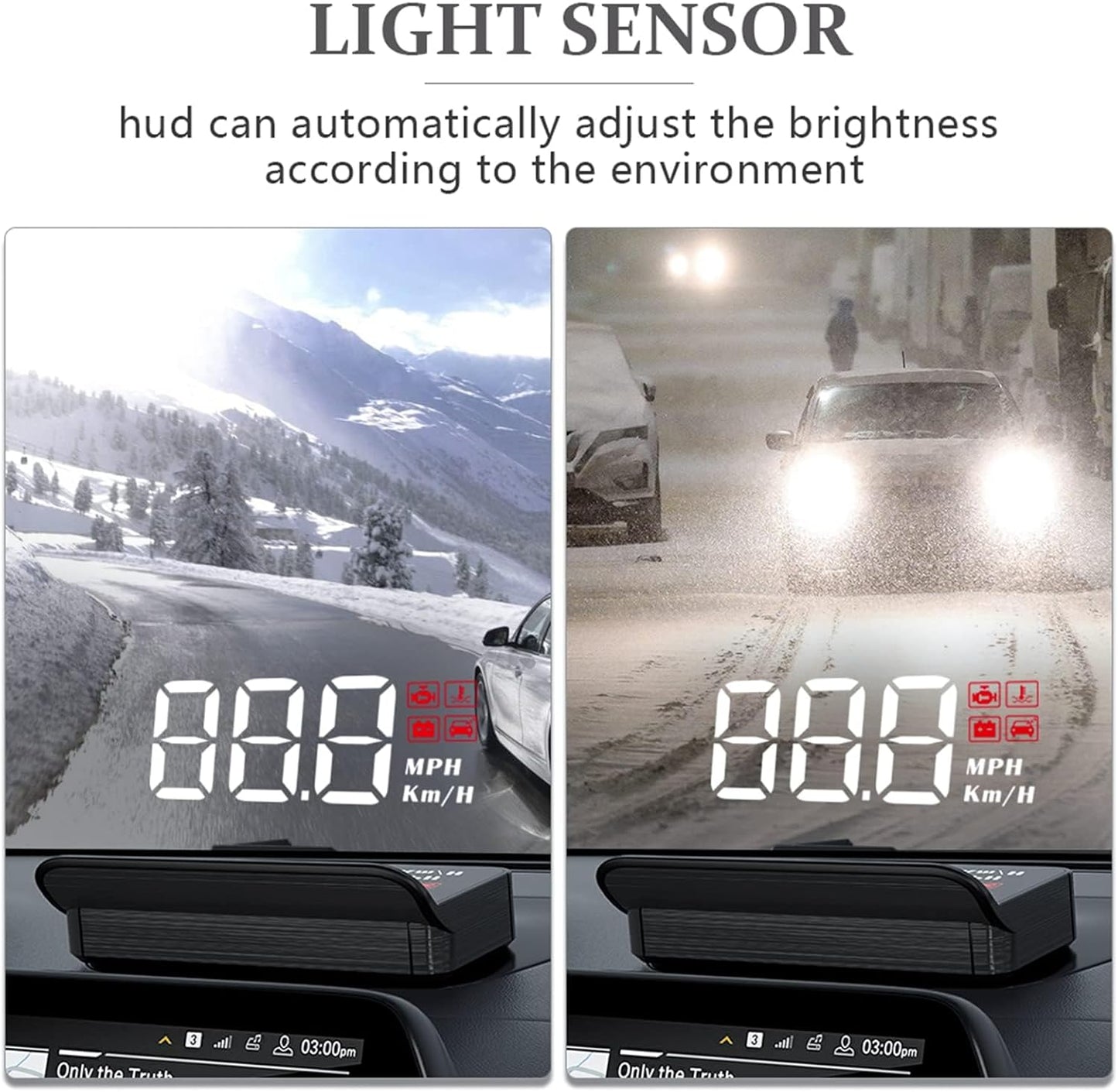 WOOYOOTE Head Up Display Windshield Projector Upgrade Accessories Black DEMO
