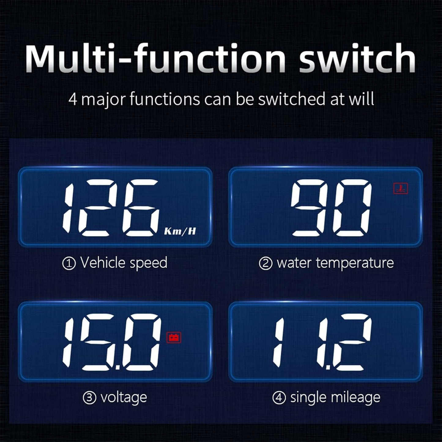 WOOYOOTE Head Up Display Windshield Projector Upgrade Accessories Black DEMO