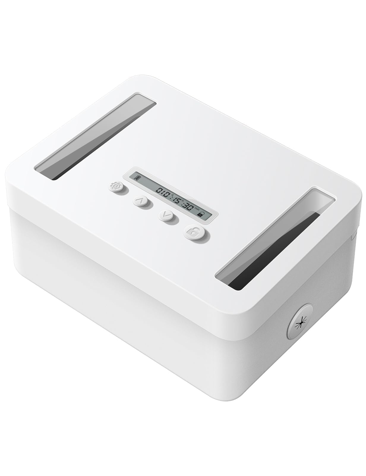 VAYDEER Metal Time Lock Box with Timer Locking Safe Storage Self-Contained DEMO