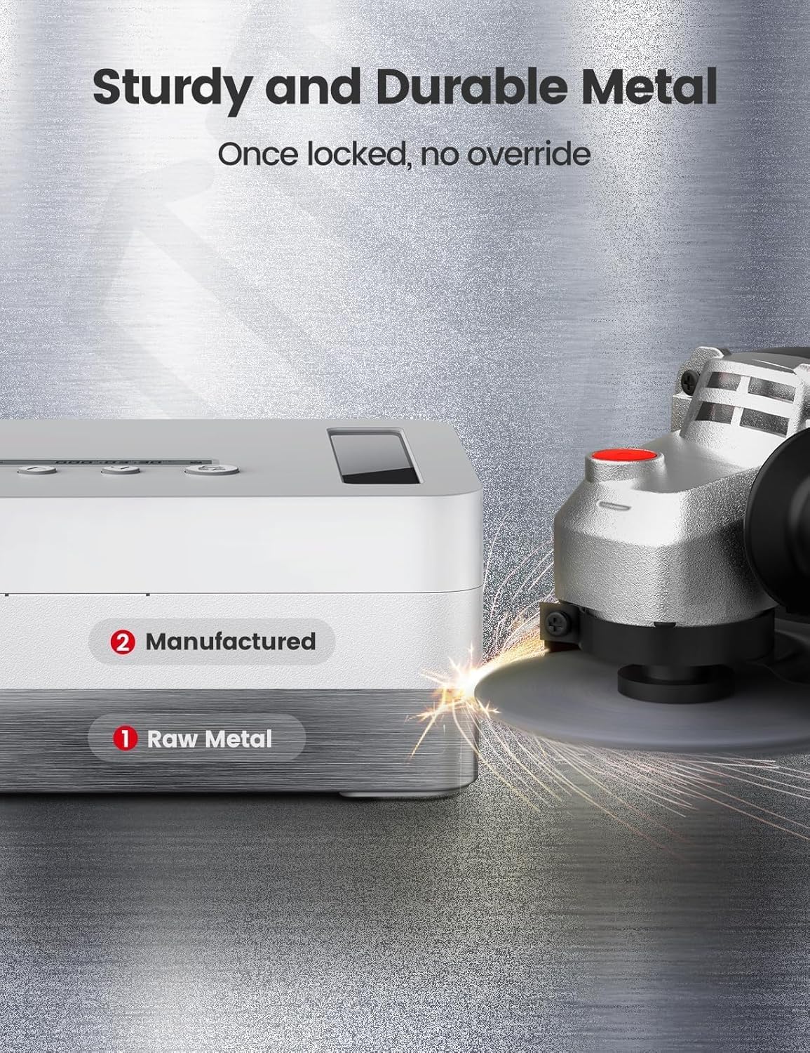 VAYDEER Metal Time Lock Box with Timer Locking Safe Storage Self-Contained DEMO
