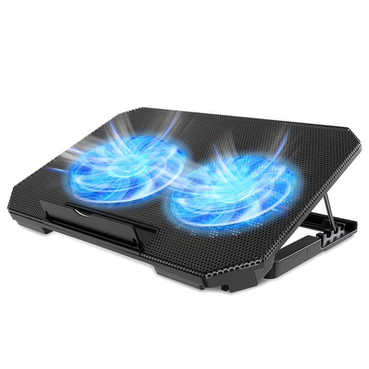 LIENS Adjustable Laptop Cooling Pad with Dual 5.1" Fans, 2 USB Ports DEMO