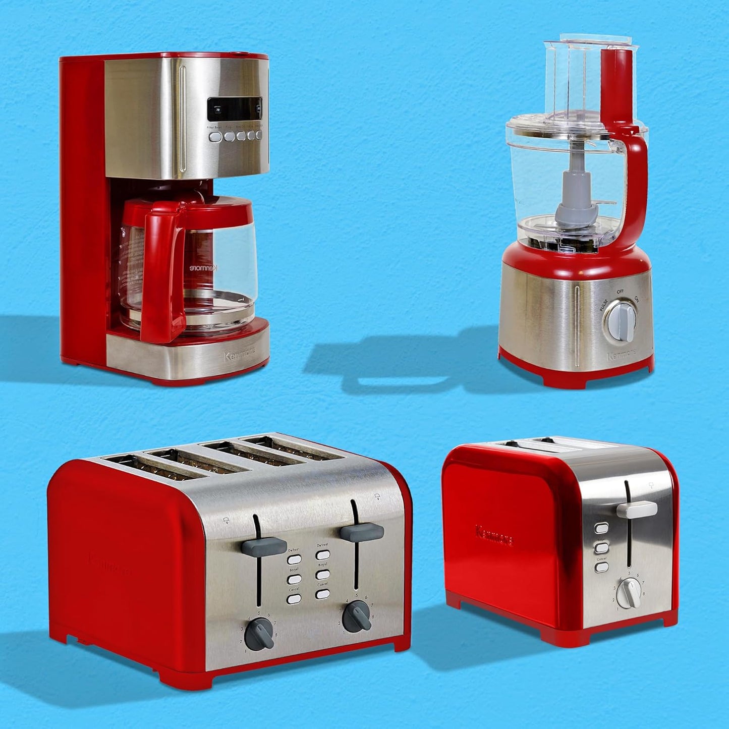 Koolatron 12-Cup Programmable Drip Coffee Maker, Red, Automatic Brew, DEMO
