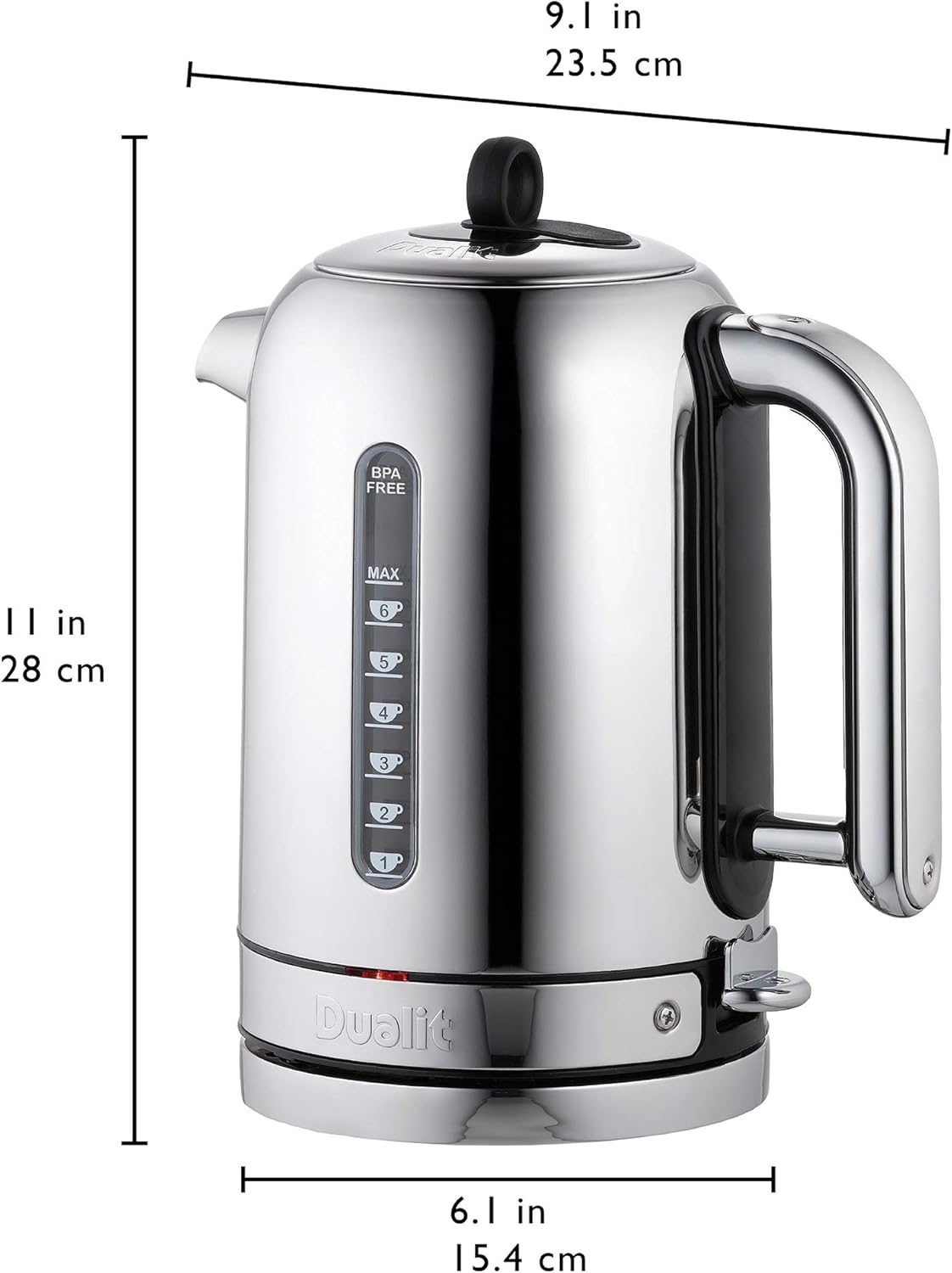 Dualit Classic Electric Kettle, Polished Stainless Steel, Quiet Boiling DEMO