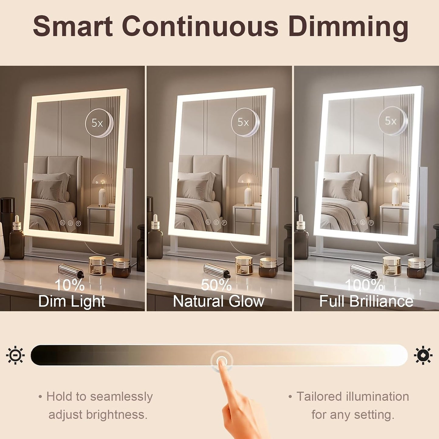 Telfun Lighted Makeup Mirror with Hollywood Vanity Lights, 3 Color Modes DEMO