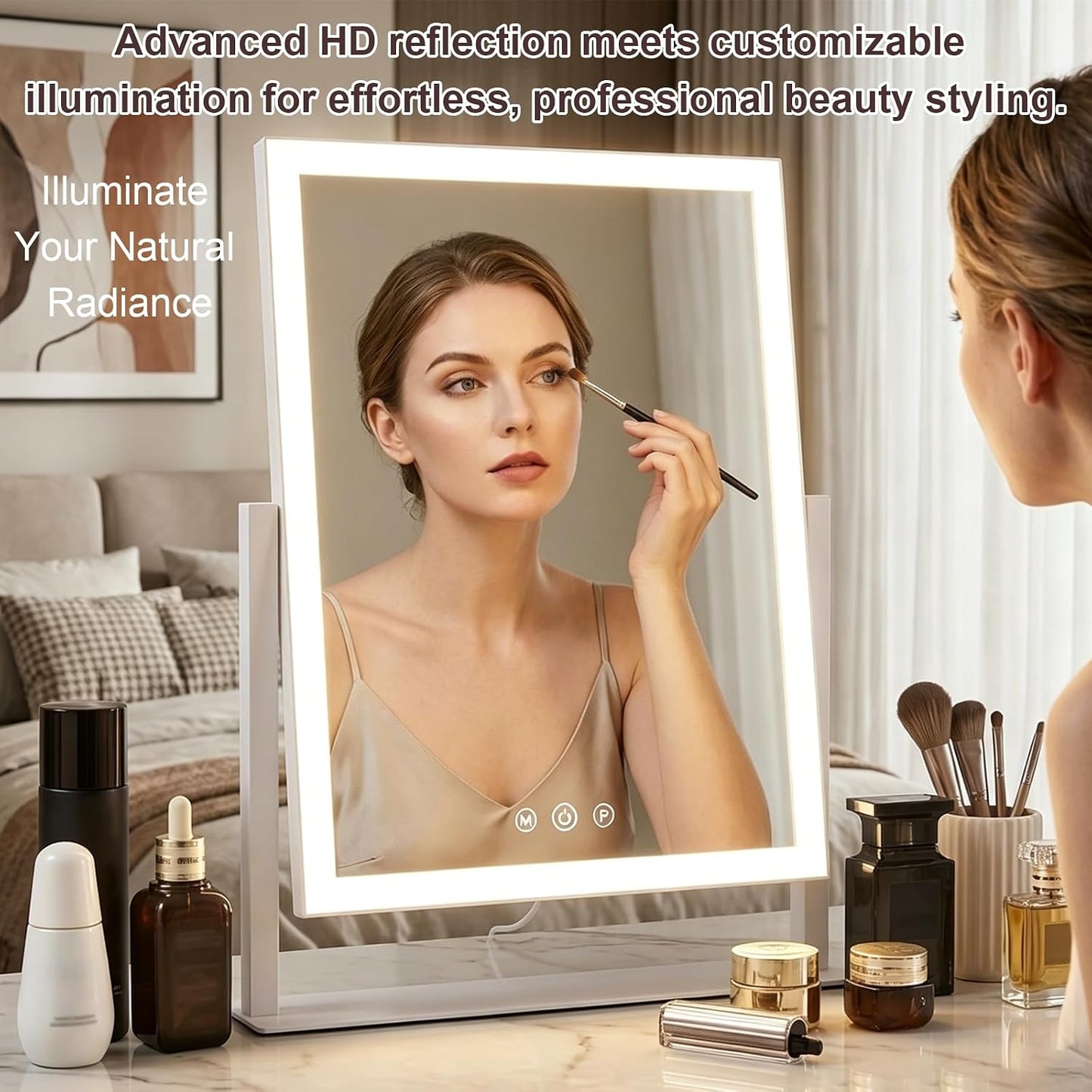 Telfun Lighted Makeup Mirror with Hollywood Vanity Lights, 3 Color Modes DEMO