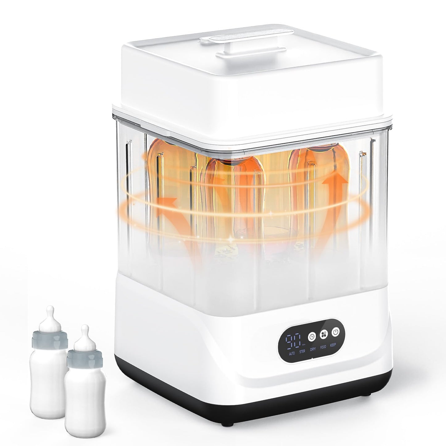 ADVWIN Large Capacity Electric Baby Bottle Sterilizer & Steamer Bot DEMO