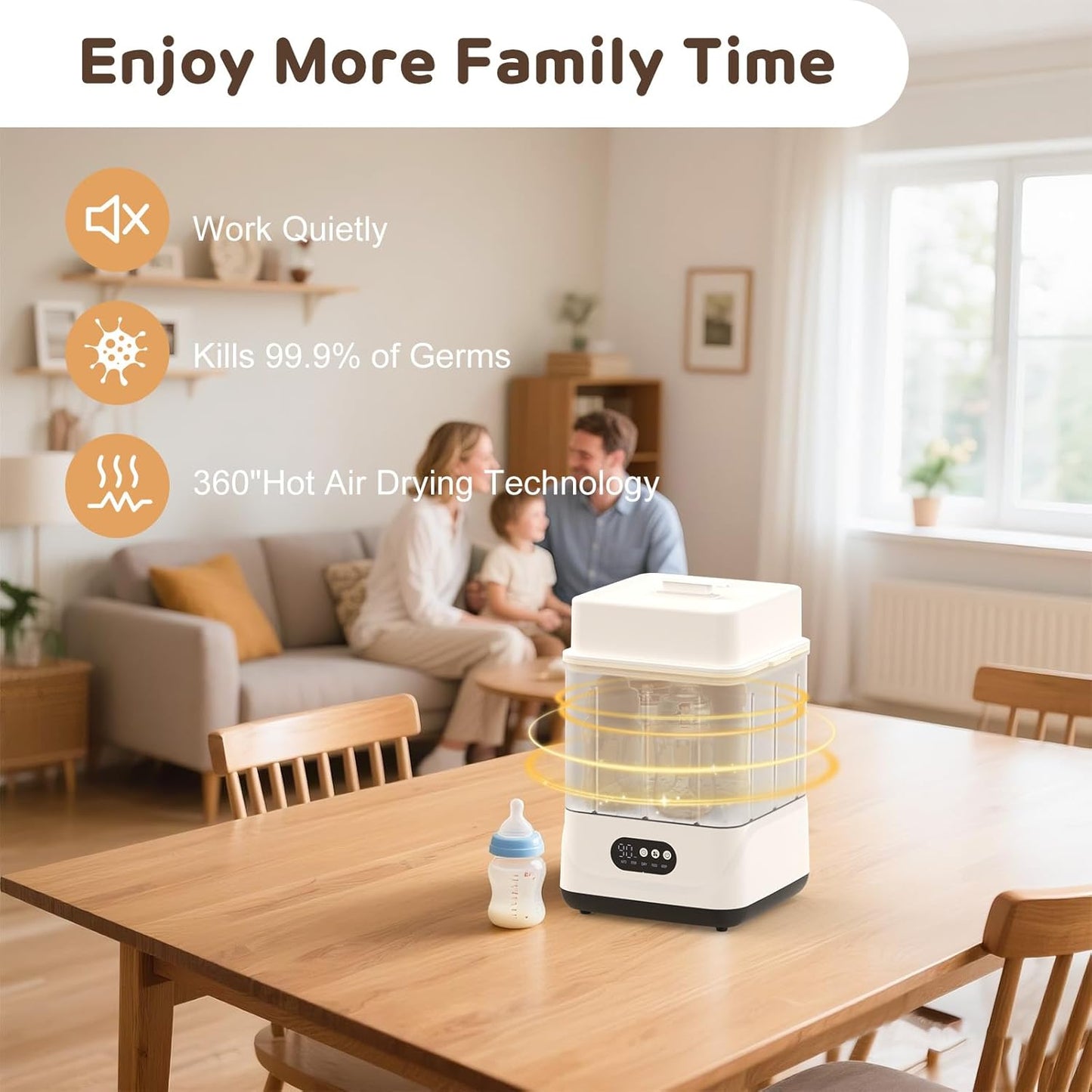 ADVWIN Large Capacity Electric Baby Bottle Sterilizer & Steamer Bot DEMO