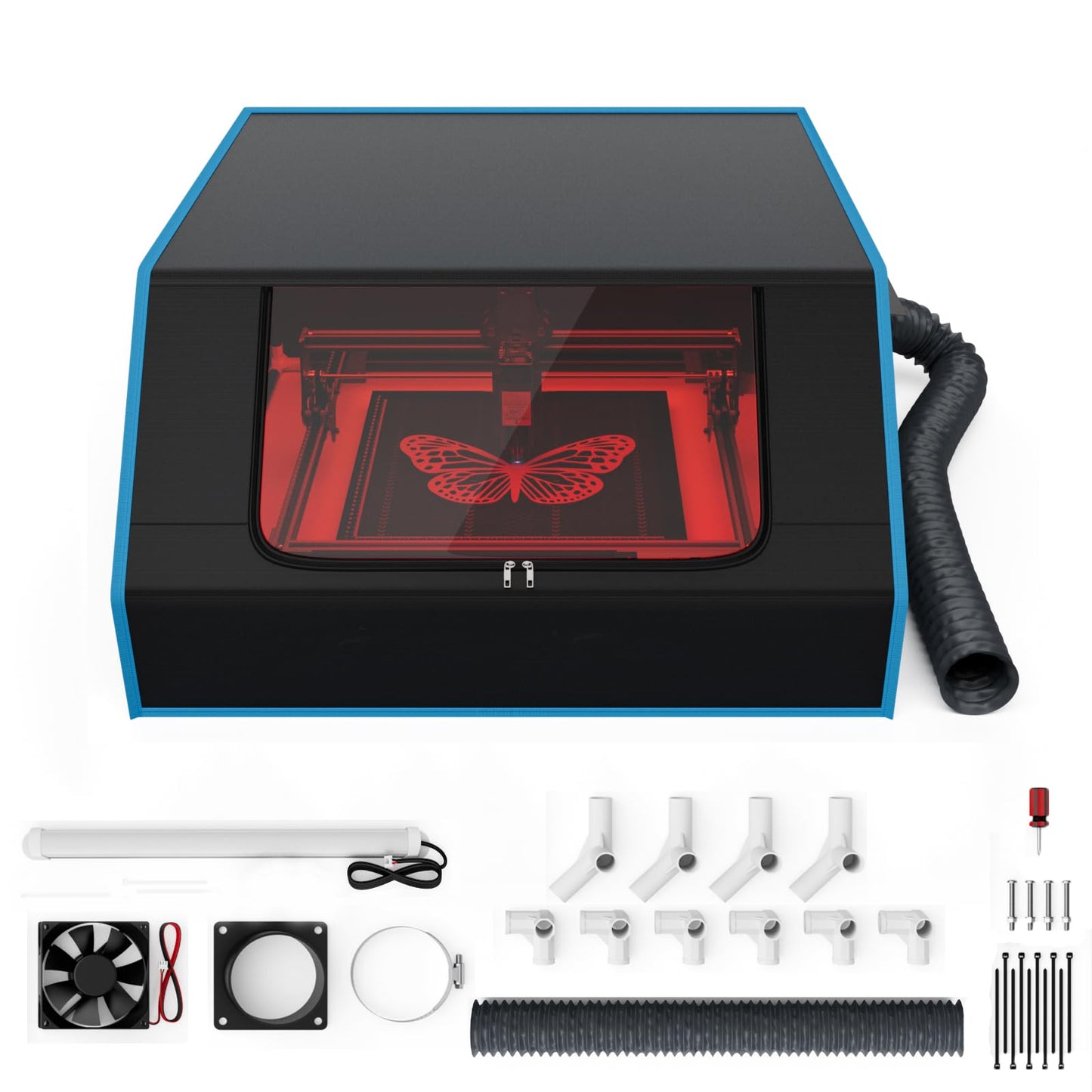 Wadukud Protective Box Enclosure with 3000rpm Fan Portable Smokeproof NEW
