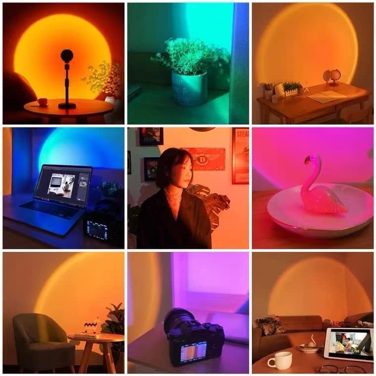 Balkwan 16 Color Projection Lamp Romantic Sunset Rainbow Night Lights for DEMO