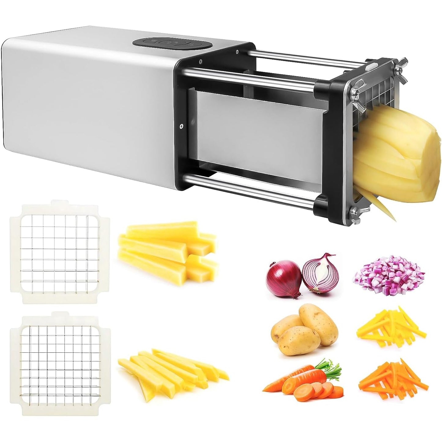 Quintin Horizontal Vegetable Cutter Potato Chips Mandoline Slicer Machine DEMO