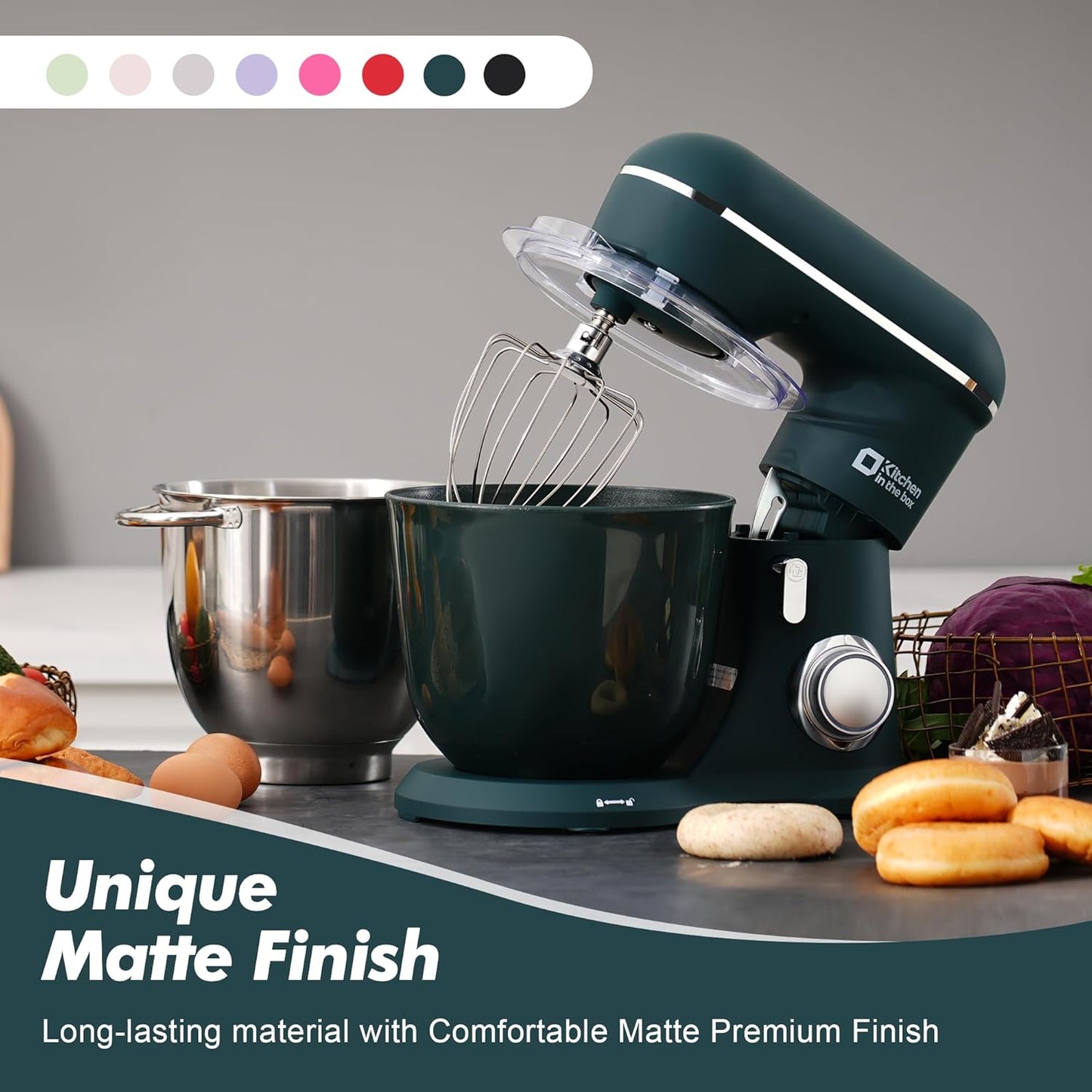 Kitchen in the box 4.5L 5-10+ Speed Stand Mixer Turquoise Green DEMO