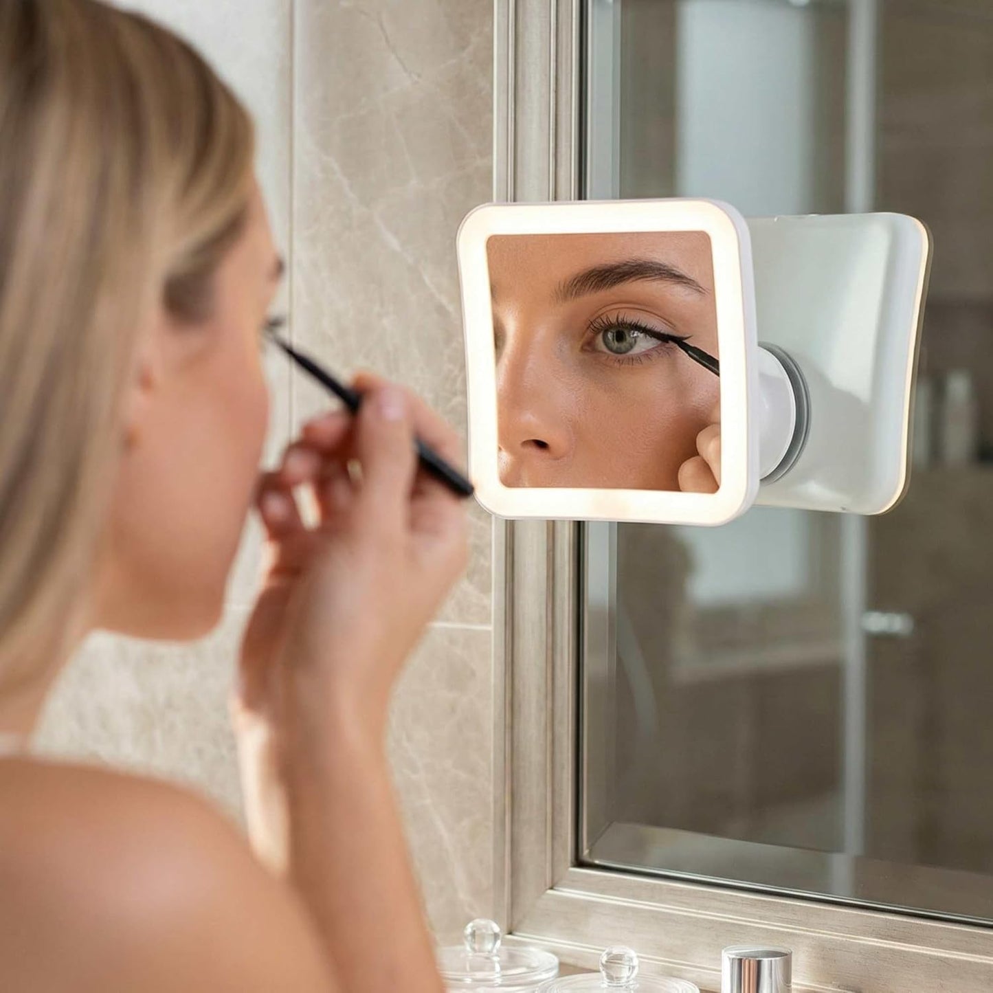 Fancii Lighted Magnifying Makeup Mirror with Natural Daylight LED 6.5" Wide DEMO