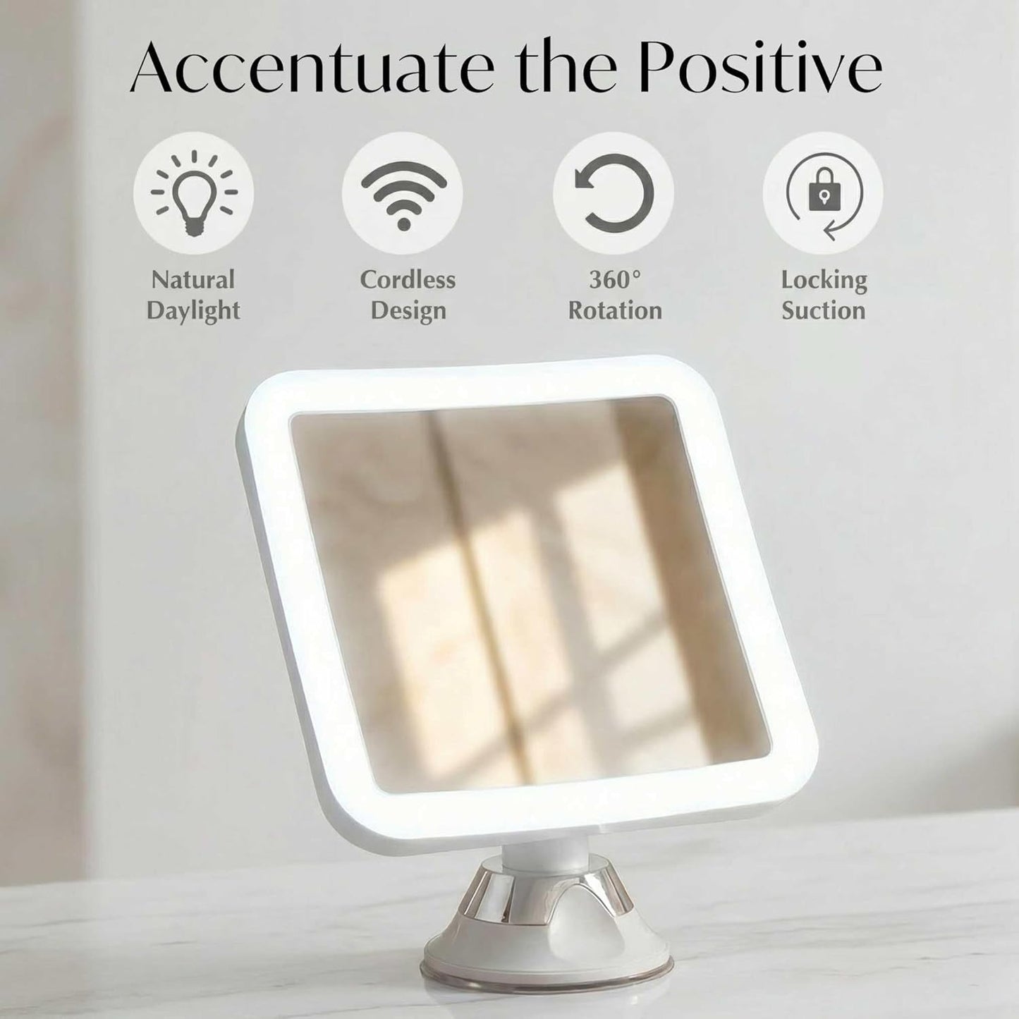 Fancii Lighted Magnifying Makeup Mirror with Natural Daylight LED 6.5" Wide DEMO