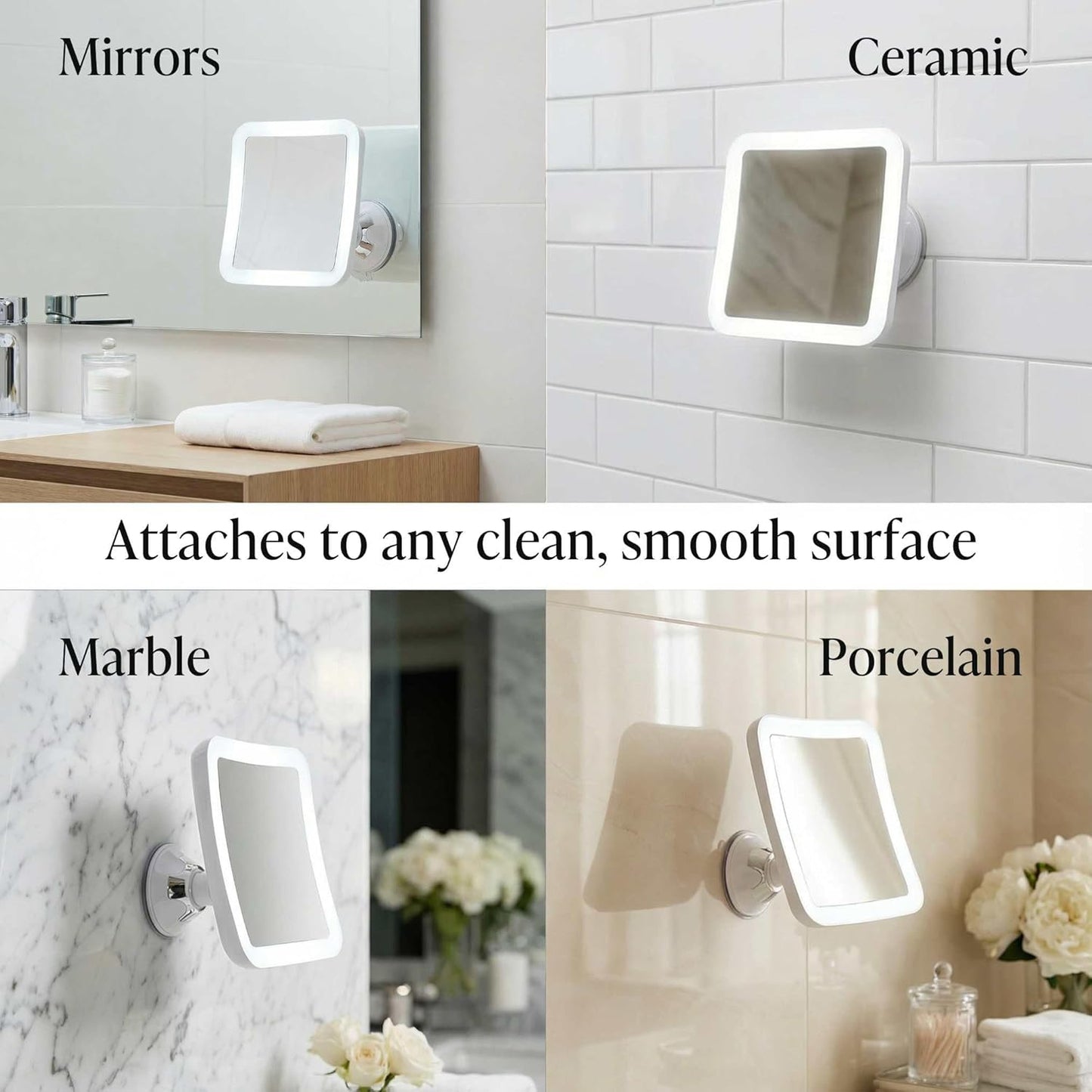 Fancii Lighted Magnifying Makeup Mirror with Natural Daylight LED 6.5" Wide DEMO