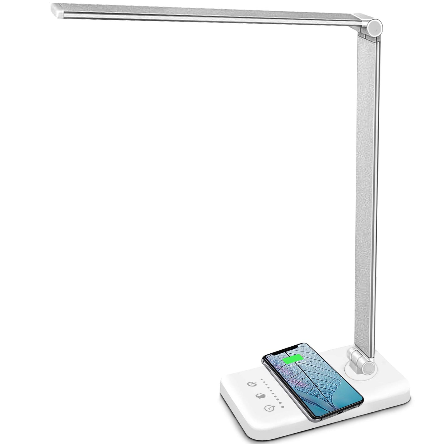 MCHATTE Dimmable LED Desk Lamp with Wireless Charging Pad & Eye-Care Design DEMO