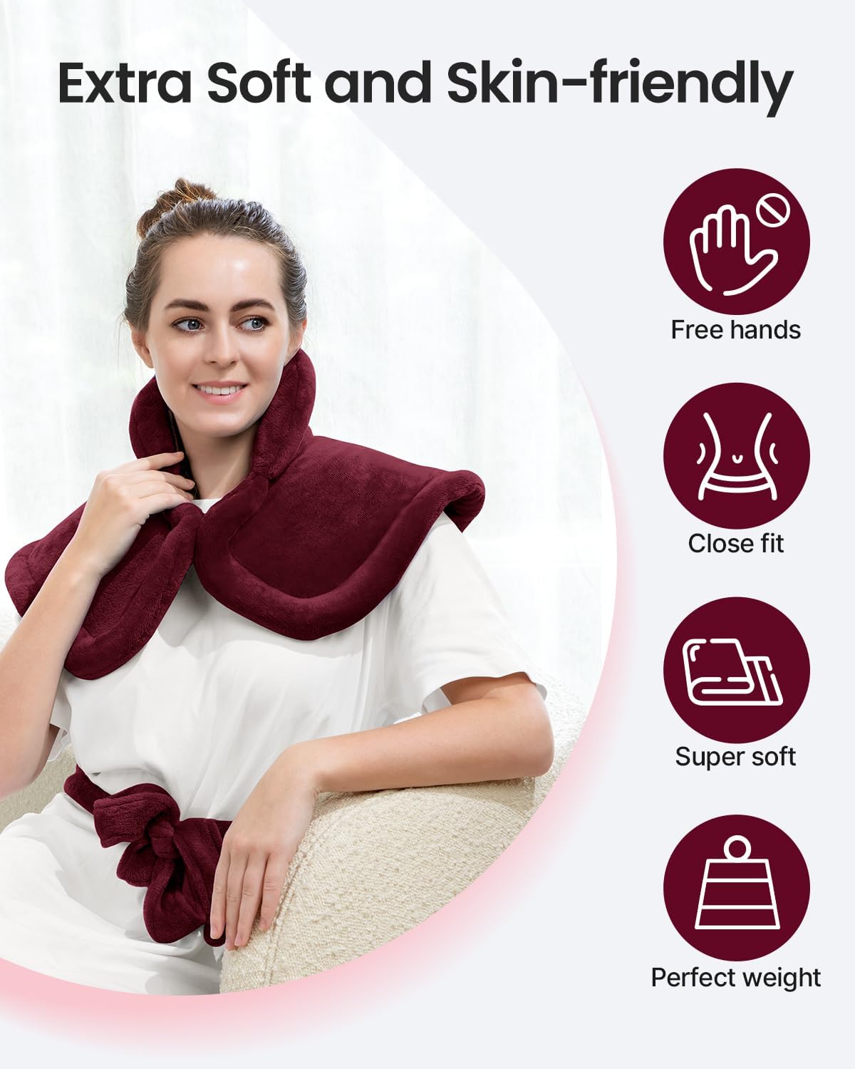 RENPHO Electric Heating Pad with Flannel Fabric for Comfortable Warmth, DEMO
