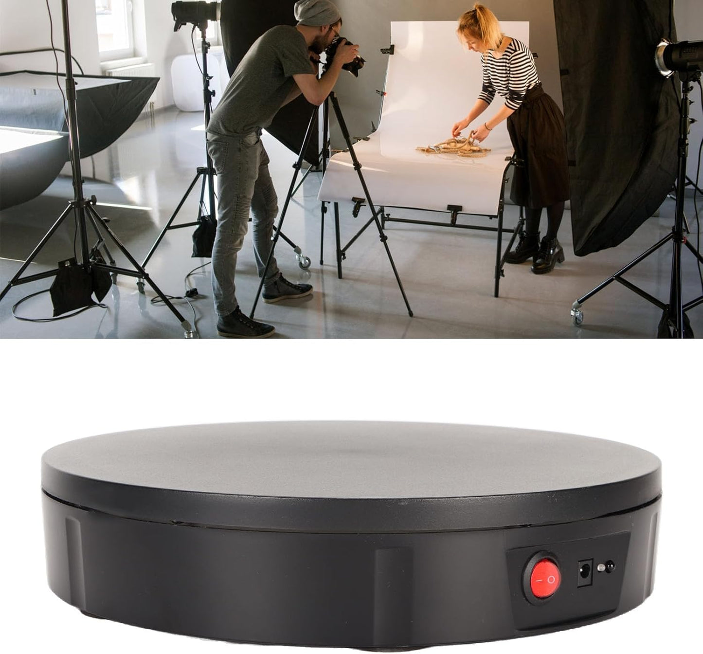 Jectse Motorized Rotating Display Stand 11.8in 100kg Load Bearing with DEMO
