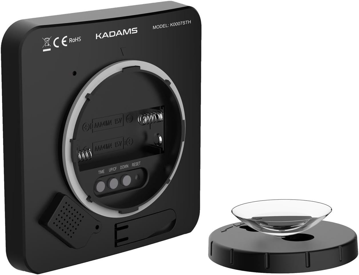 KADAMS Waterproof Bathroom Timer Wall Clock with Alarm Digital DEMO