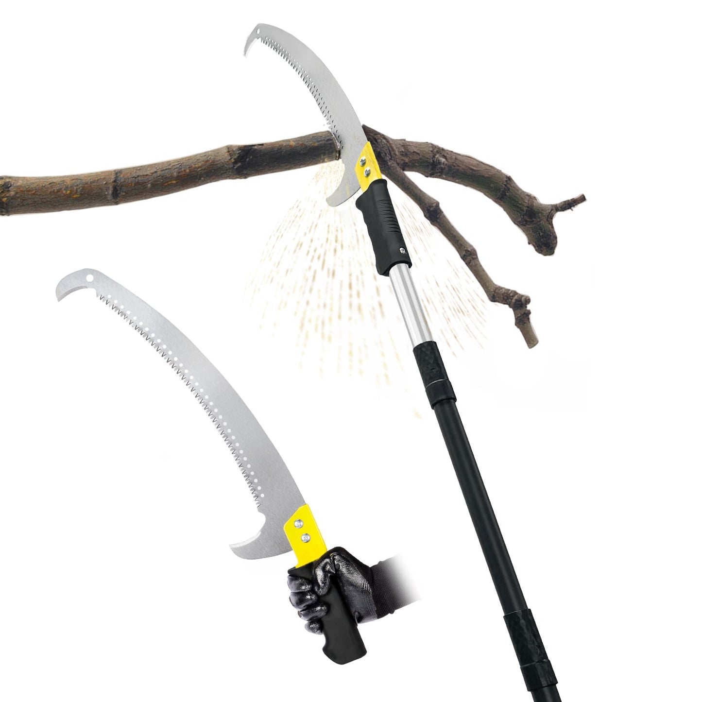 BlumeTrec Adjustable Pole Saw for Tree Trimming Lightweight Manual Pruning DEMO