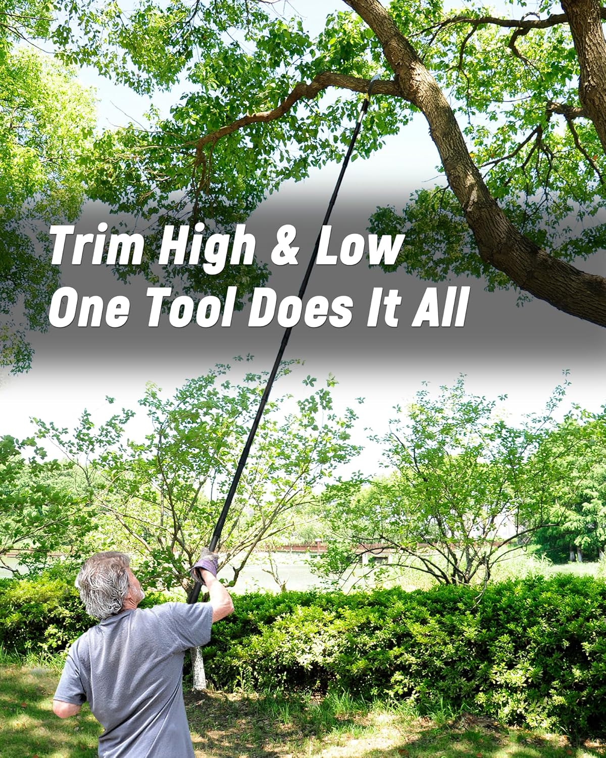 BlumeTrec Adjustable Pole Saw for Tree Trimming Lightweight Manual Pruning DEMO