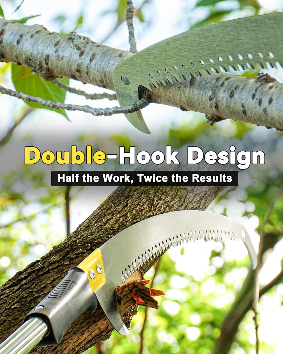 BlumeTrec Adjustable Pole Saw for Tree Trimming Lightweight Manual Pruning DEMO