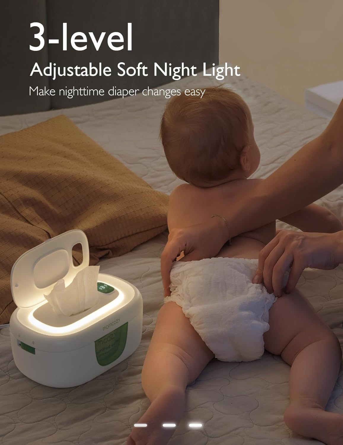 Momcozy Baby Wipe Warmer Innovative Spring Design Large Capacity Wipes DEMO