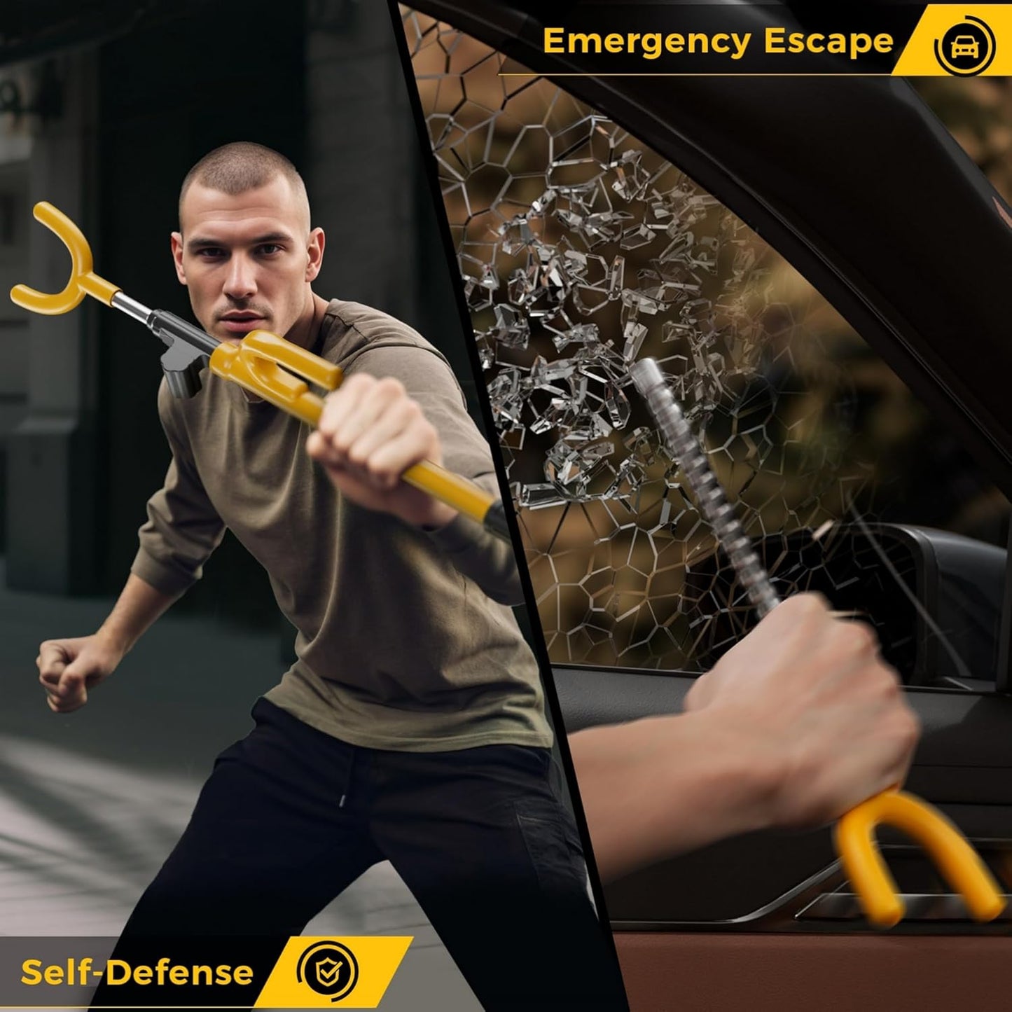 SURDOCA Upgraded Car Steering Wheel Lock Anti-Theft Device Alloy Steel DEMO