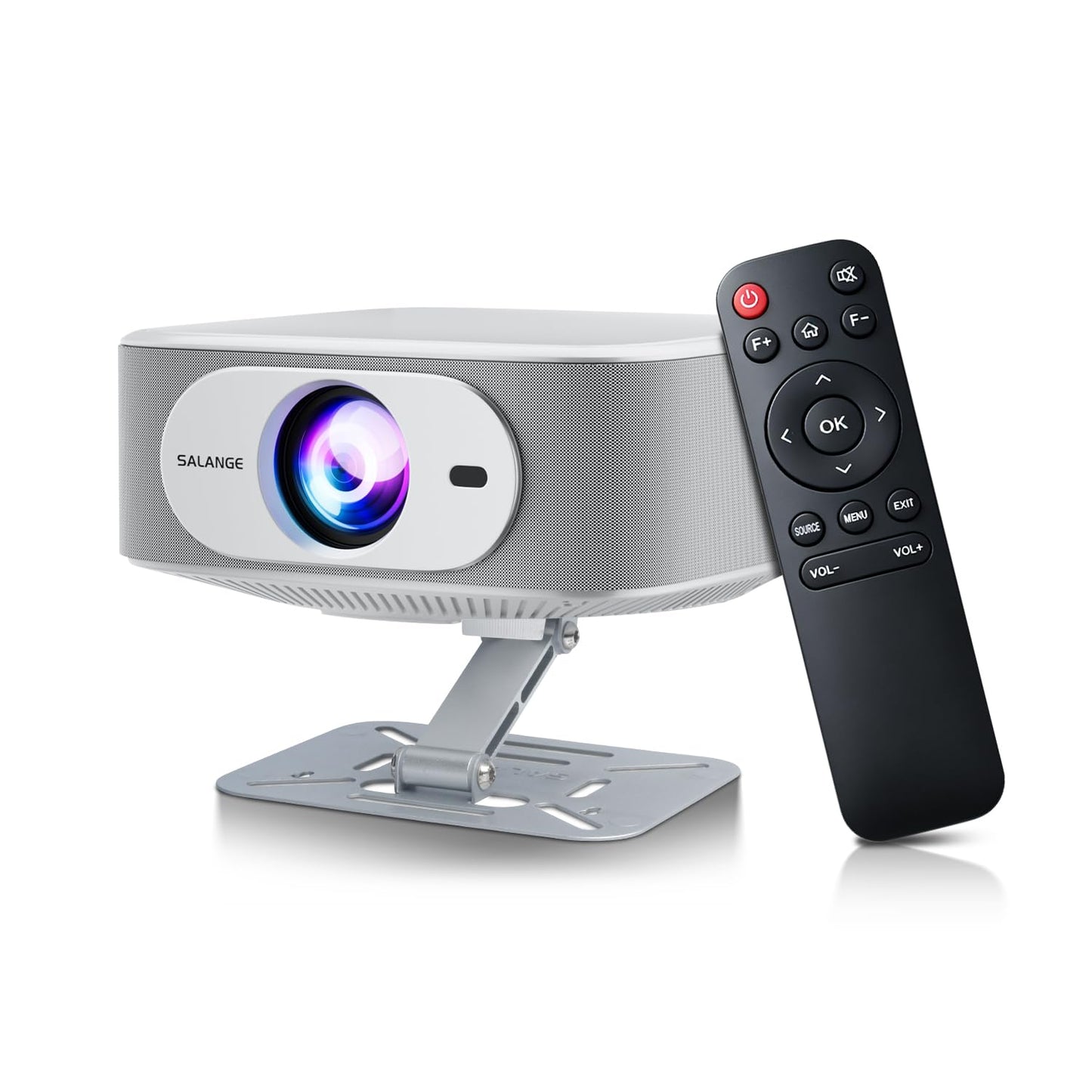 Salange 4K Projector with Stand Upgraded Android 14 Built-in Apps 500Ansi DEMO