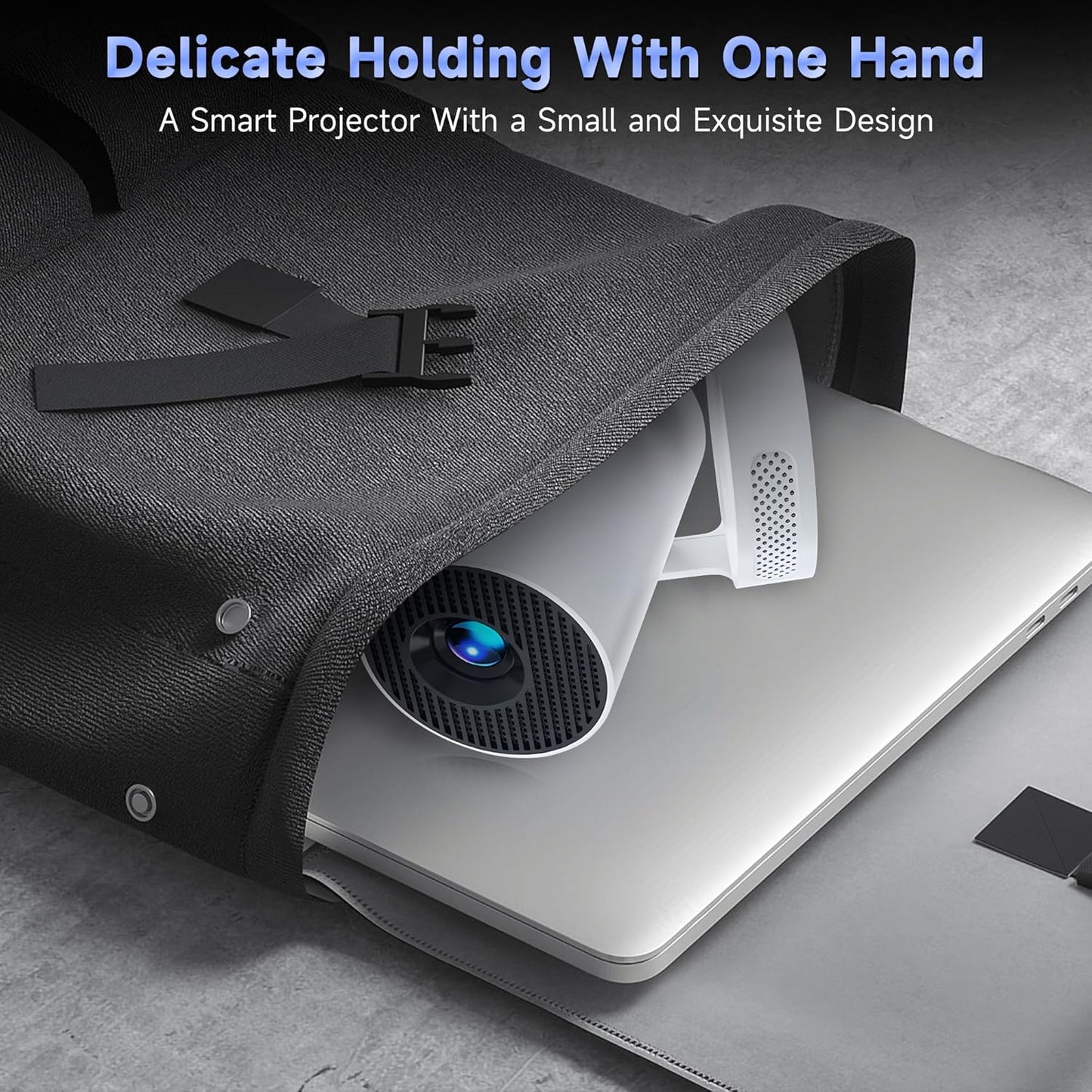 OROMVO 1080P/4K Portable Projector with Electronic Focus and Built-in Apps DEMO